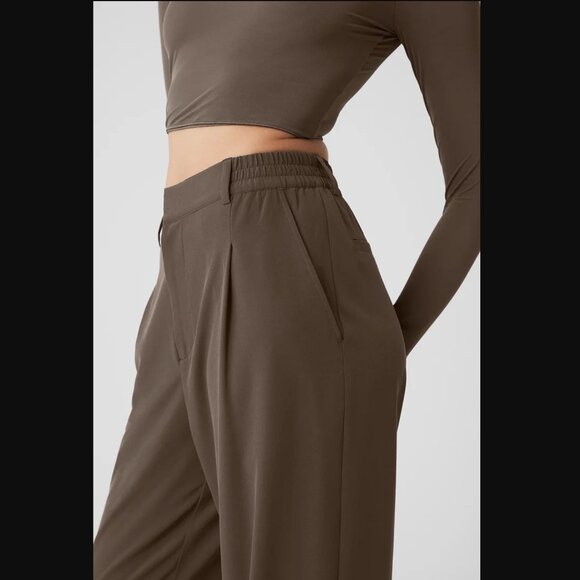 Alo High-Waist Pursuit Trouser-Olive Tree - Picture 2 of 10